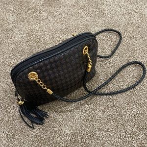 Vintage Basketweave Shoulder Bag